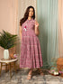 MULMUL PARITA FLORAL JAAL BLOCK PRINTED MAXI DRESS MULMUL PARITA FLORAL JAAL BLOCK PRINTED MAXI DRESS